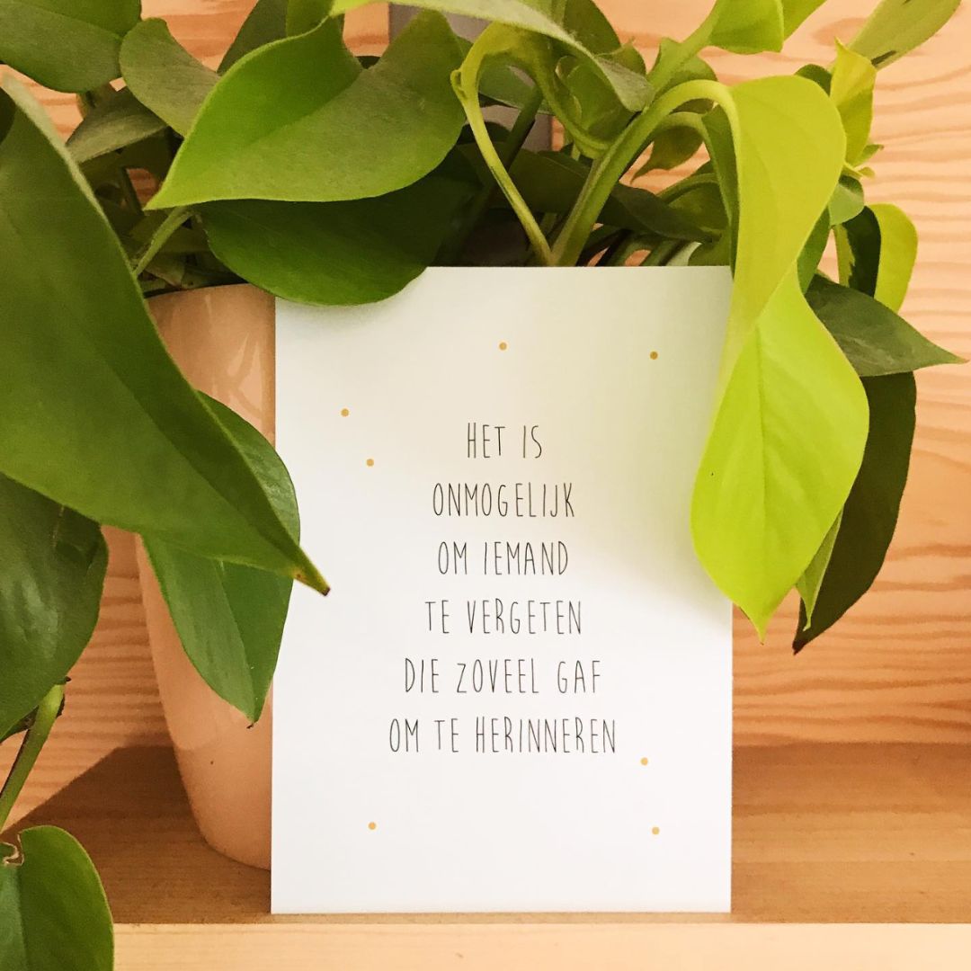 Wenskaart Onmogelijk - rouw