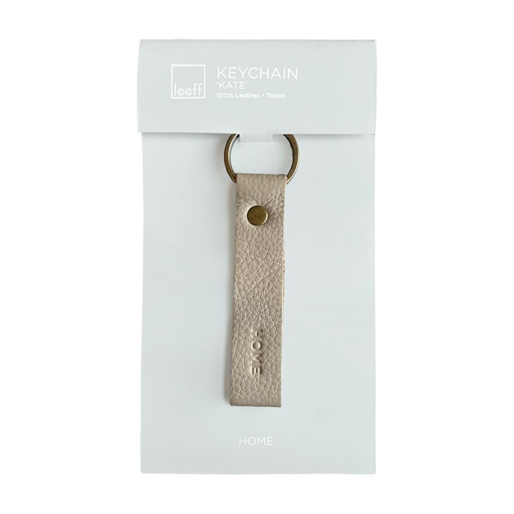 Sleutelhanger 'Home' taupe