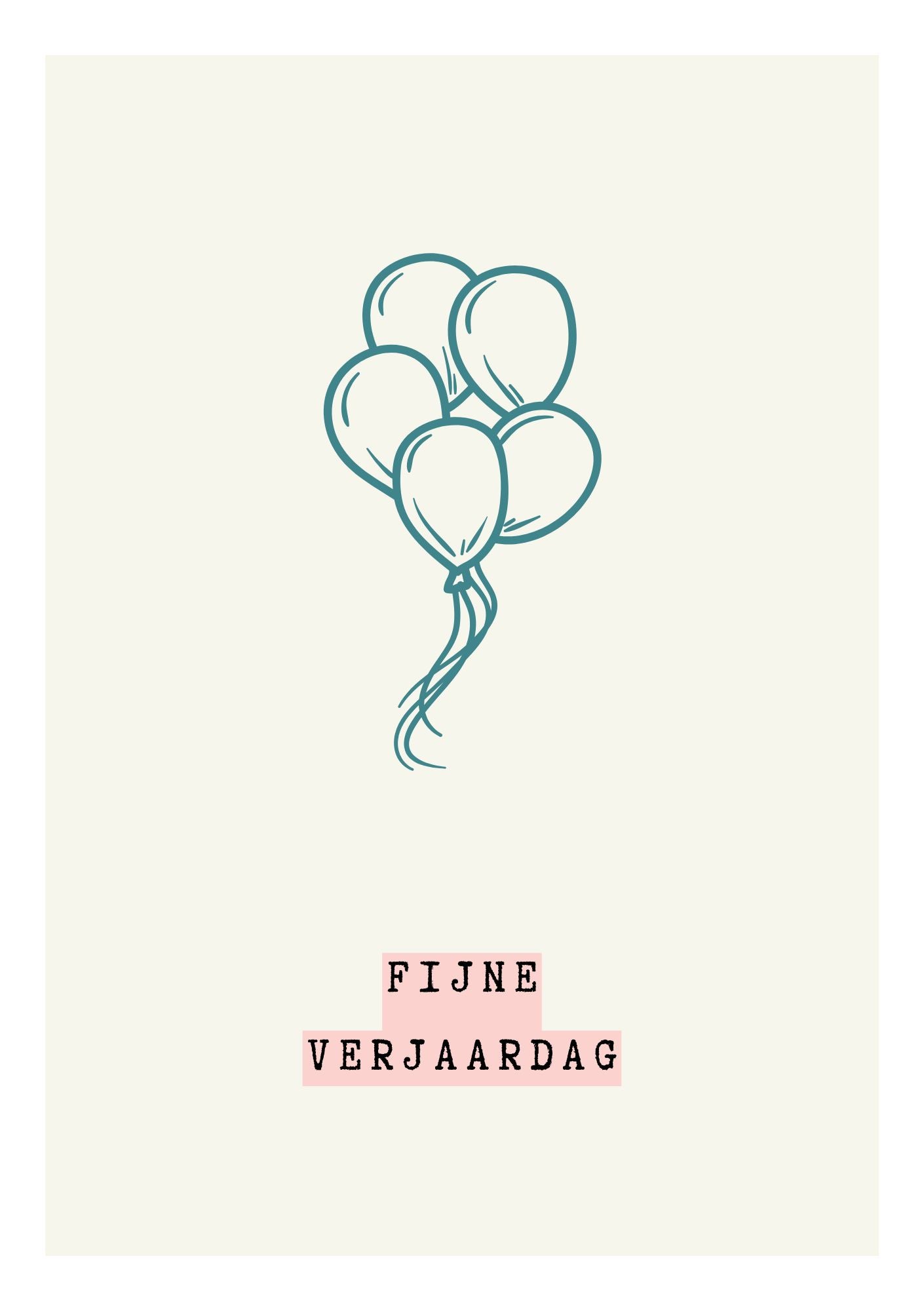 Wenskaart Fijne verjaardag