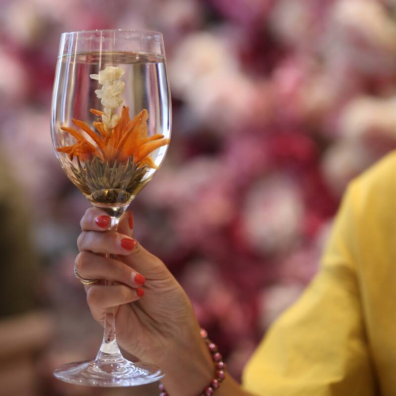 Glas voor theebloemen - temperatuur bestendig