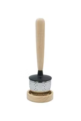 Houten thee ei met lekbakje