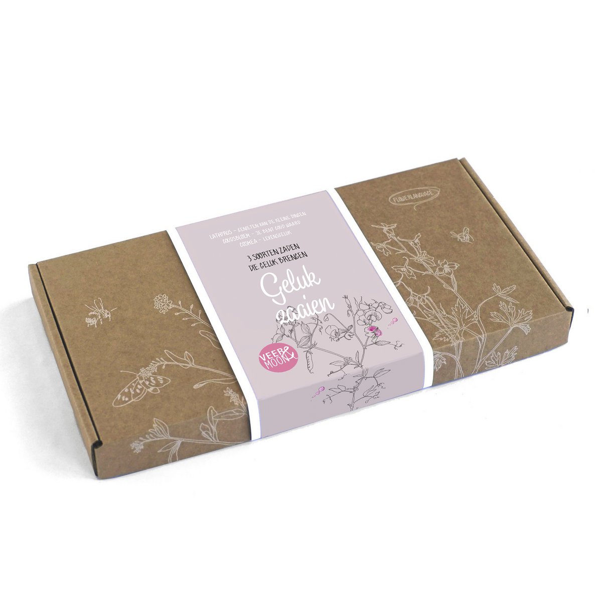 Cadeaudoosje bloemzaden 'Geluk zaaien'