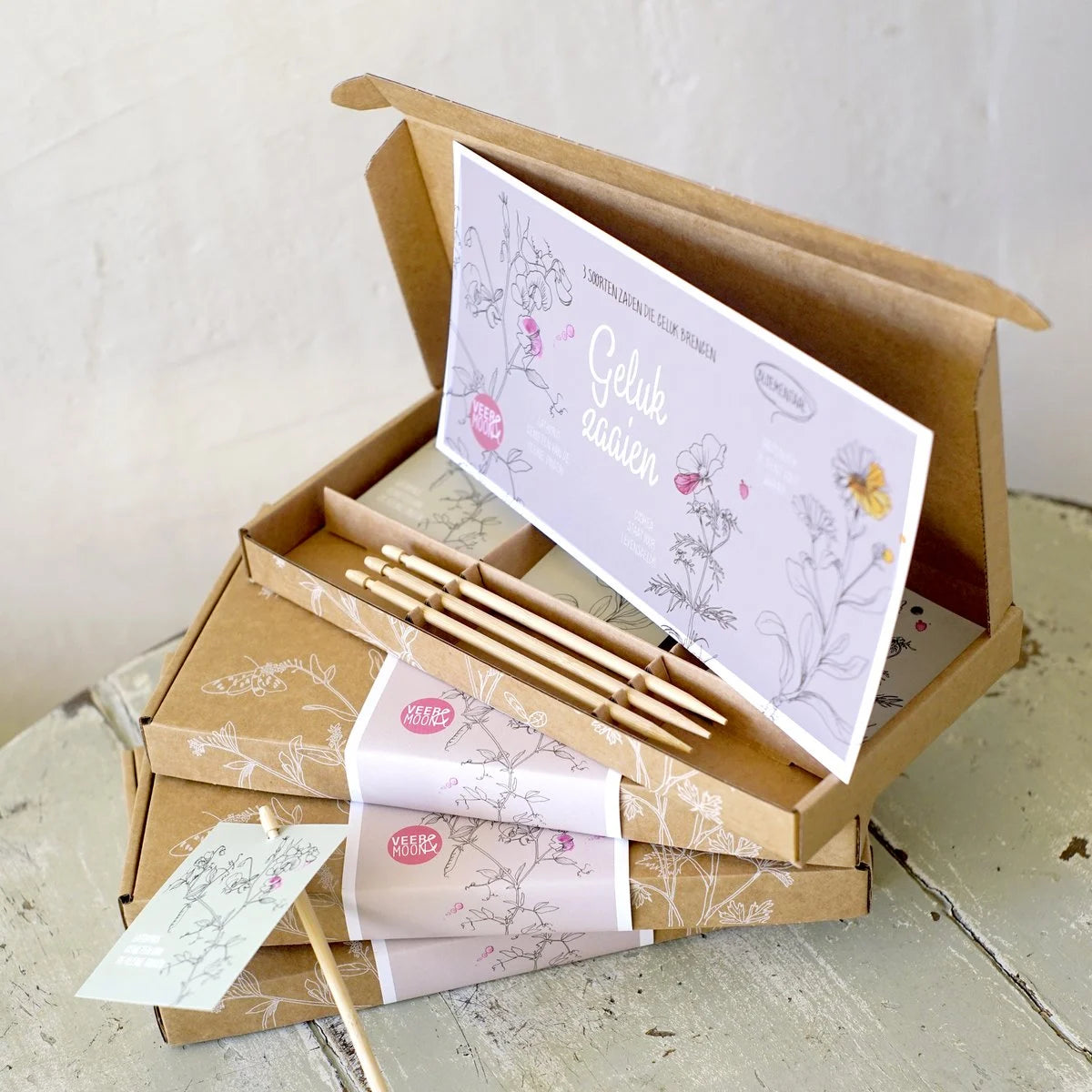 Cadeaudoosje bloemzaden 'Geluk zaaien'