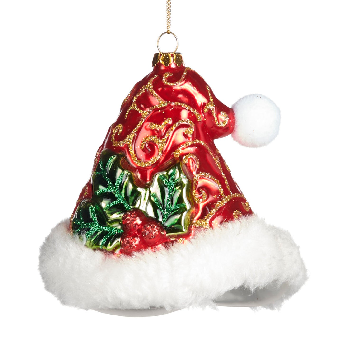 Kerstmuts ornament glas