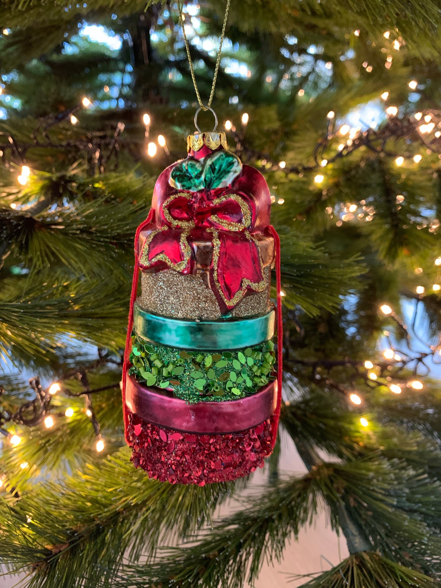 Cadeautjes ornament glas