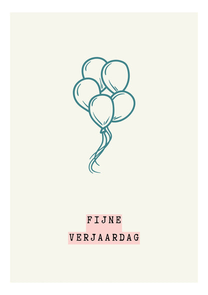 Wenskaart Fijne verjaardag