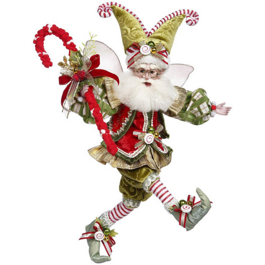 Mark Roberts - Kerstman met candy cane - 41 cm