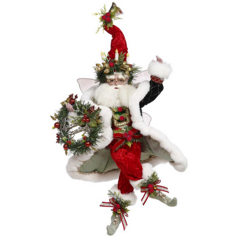 Mark Roberts - Kerstman met kerstkrans - 43 cm