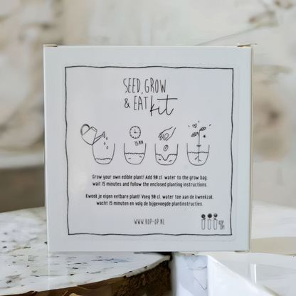 Seed, grow & eat kit basilicum of citroenmelisse