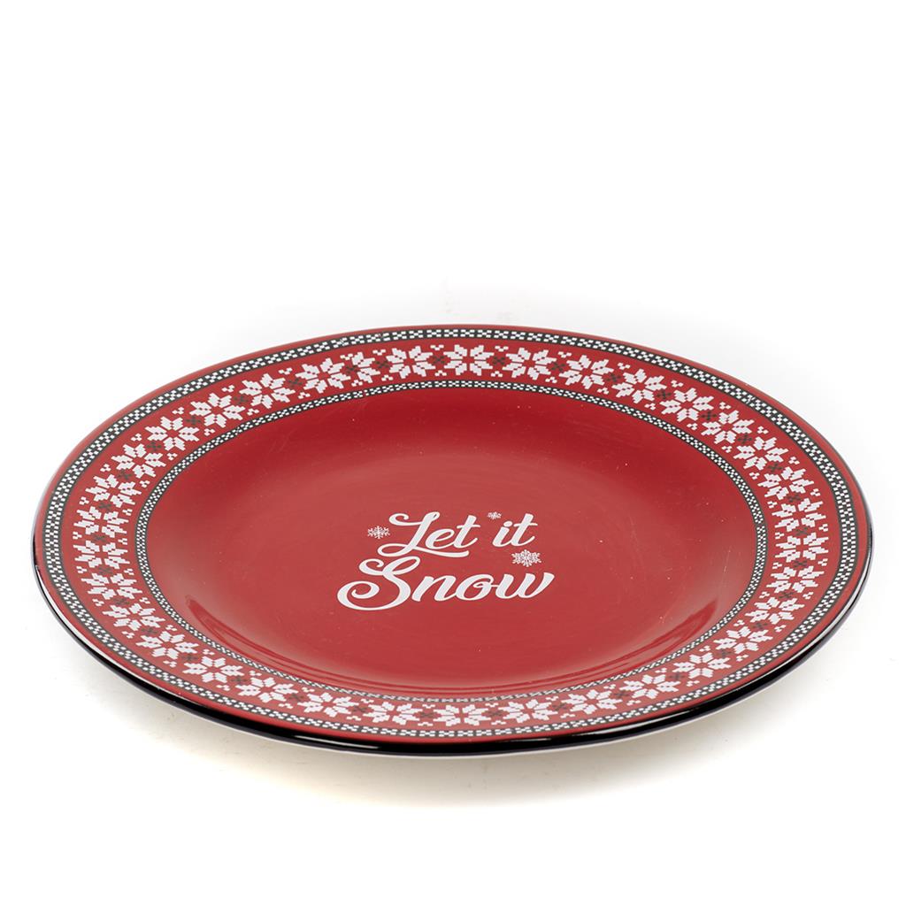 Kerst bord 'Let it snow'