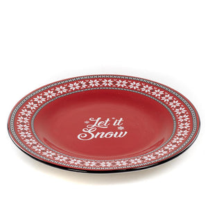 Kerst bord 'Let it snow'