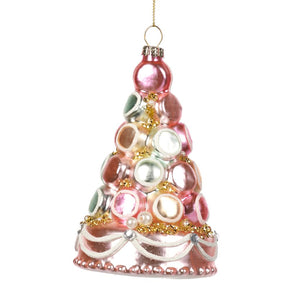 Macaron kerstboom ornament glas