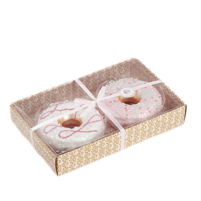 Donut ornament glas - 2 stuks